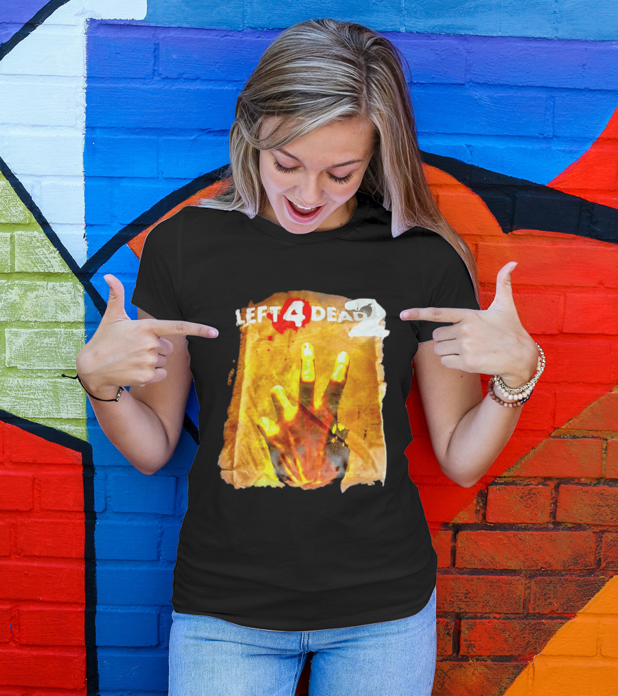 Left 4 Dead 2 Zombie Hand Iconic Horror Game T-Shirt