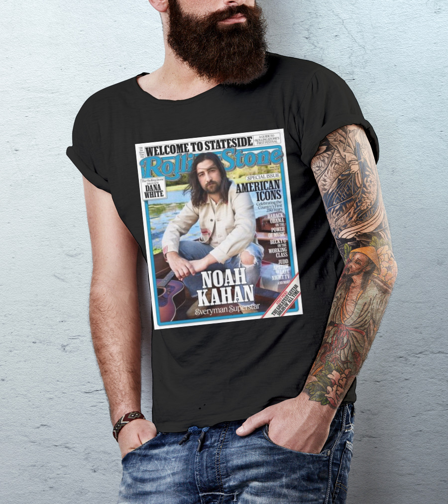 Welcome To Stateside Rolling Stone Noah Kahan Special Issue American Icons Everyman Superstar T-Shirt