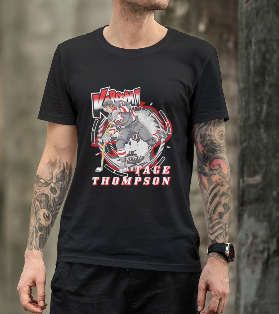 Tage Thompson Kaboom Hockey Comic T-Shirt