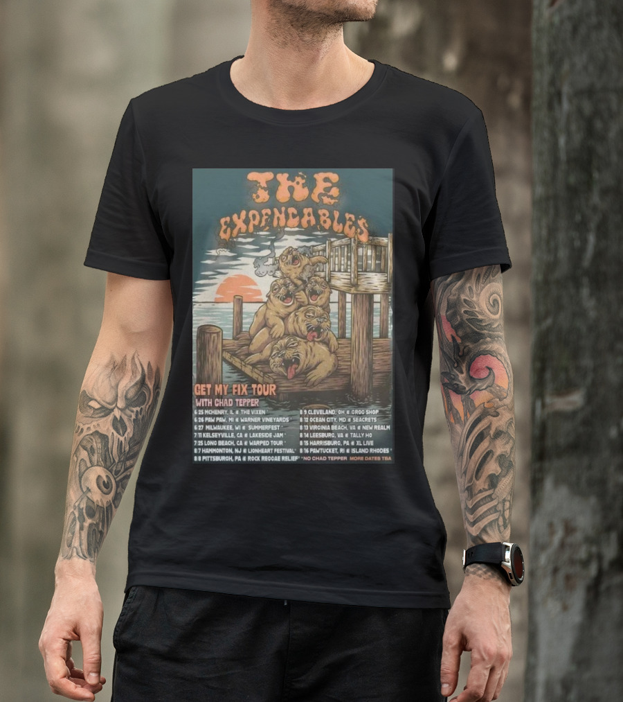 The Expendables Get My Fix Tour 2026 With Chad Tepper Locations And Dates T-Shirt