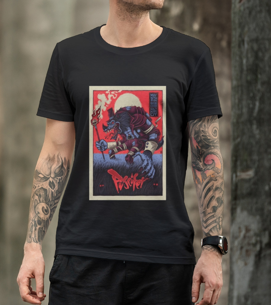 Puscifer May 5th 2026 Maverik Center Werewolf Art Salt Lake City UT T-Shirt