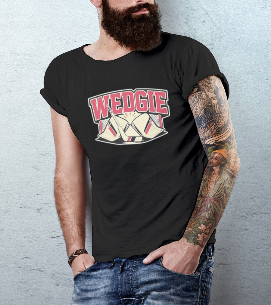 Avalanche Scott Wedgewood Wedgie Hockey Goalie Stick And Net T-Shirt