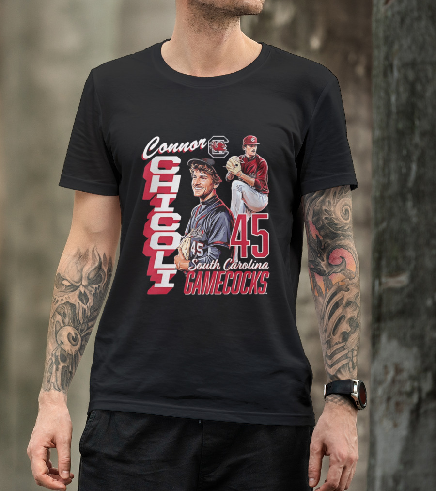Connor Chicoli 45 South Carolina Gamecocks T-Shirt