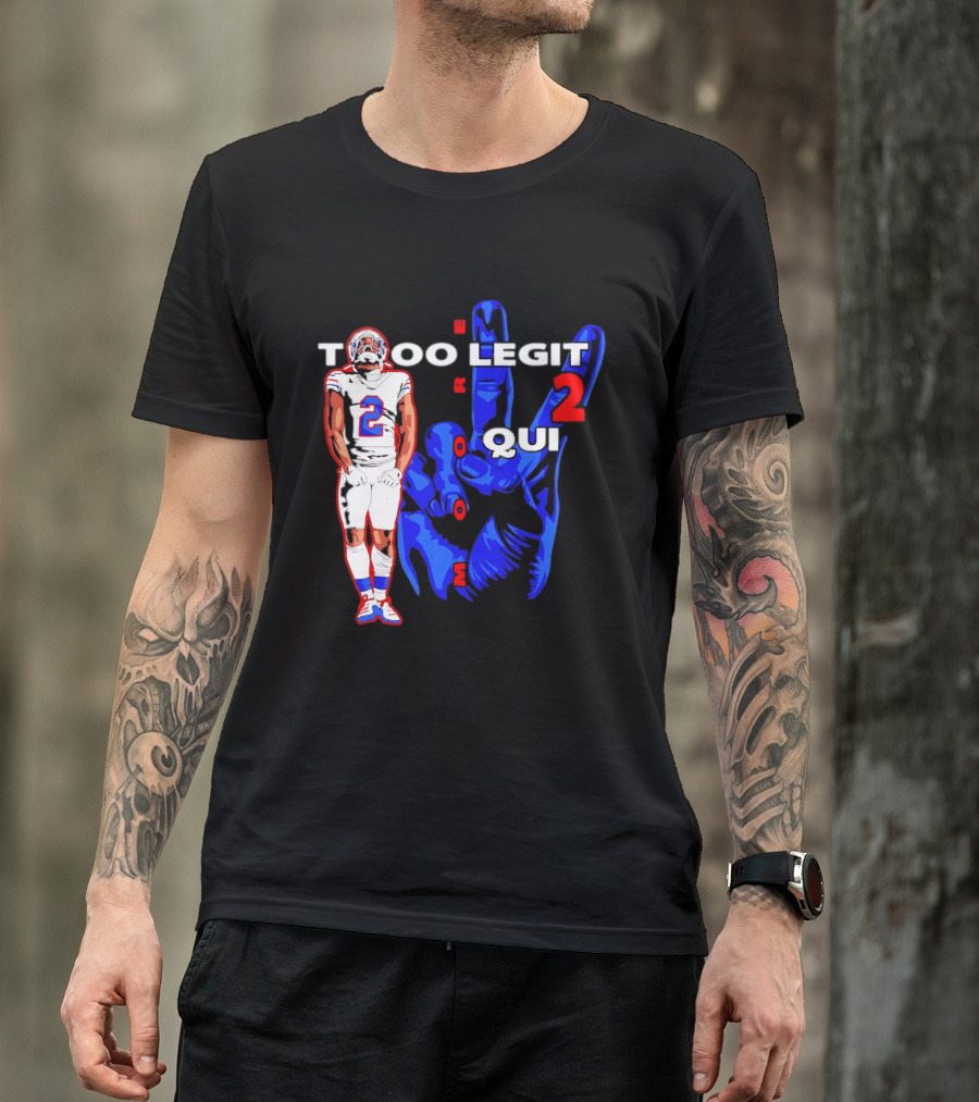 Too Legit 2 Quit DJ Moore Number 2 Buffalo Bills T-Shirt