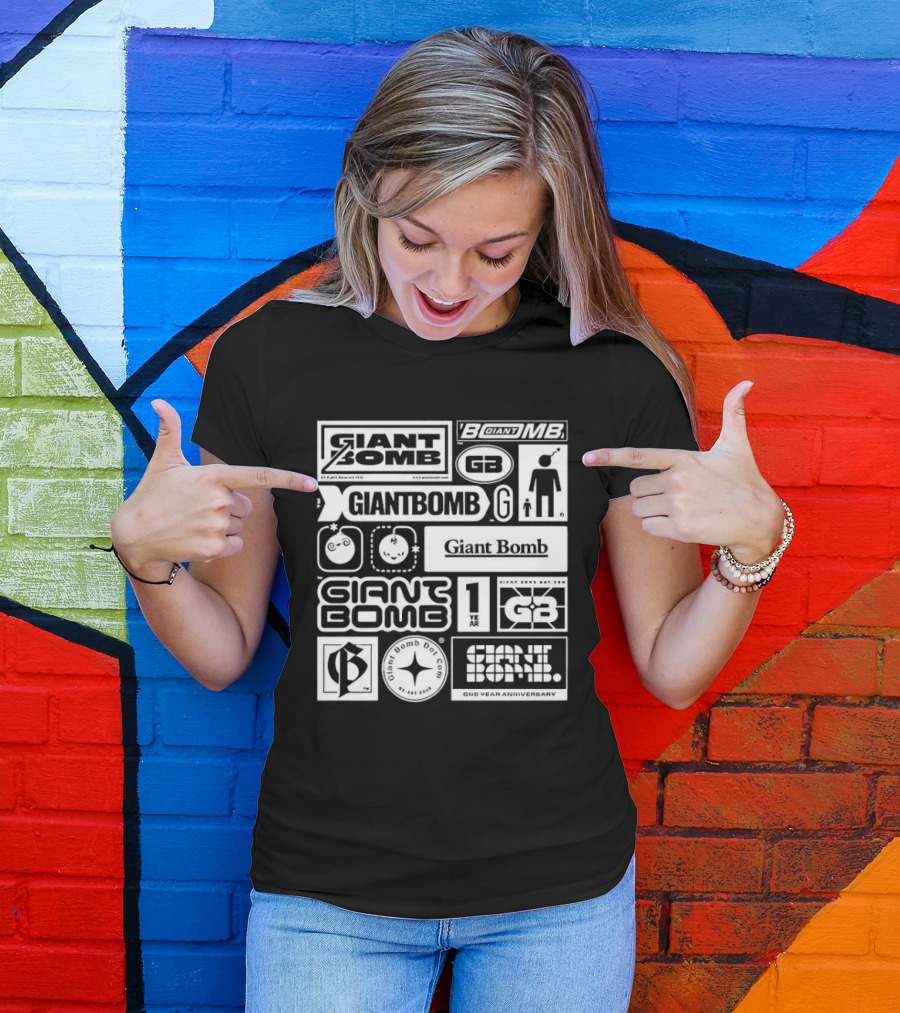 Giant Bomb Racing GB Icons And Logos Collection T-Shirt