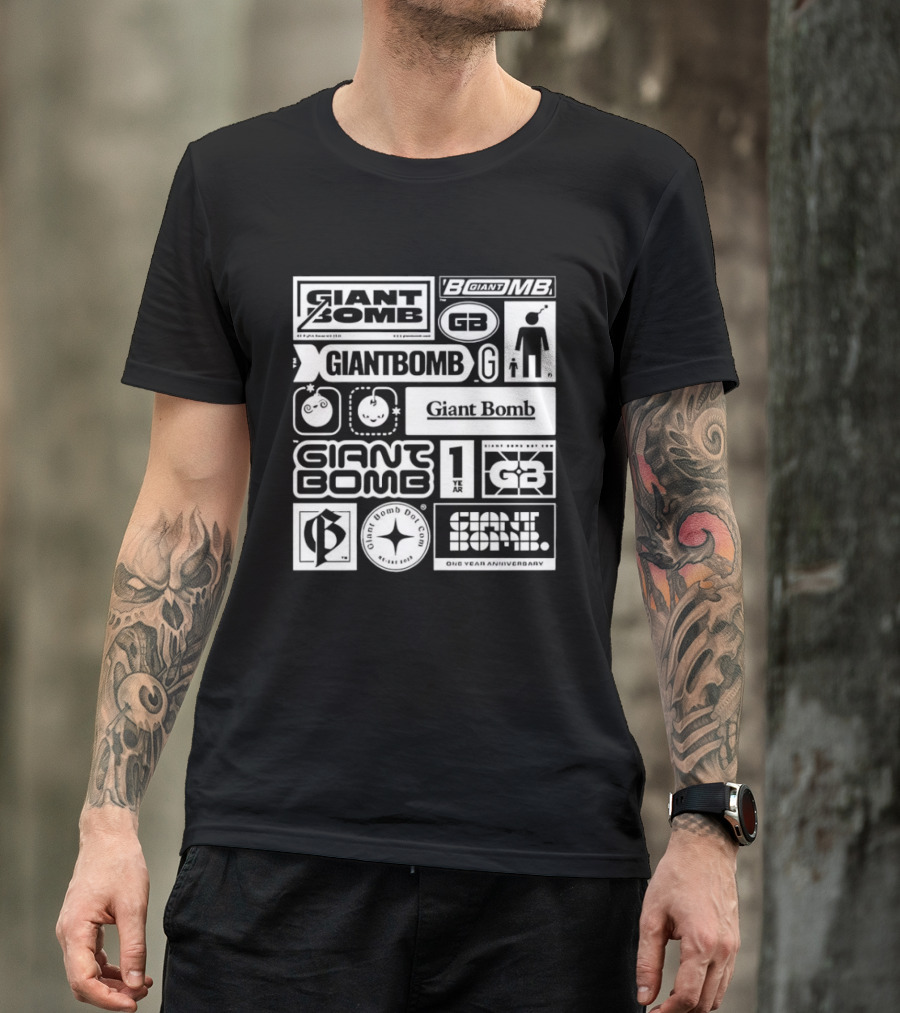 Giant Bomb Racing GB Icons And Logos Collection T-Shirt