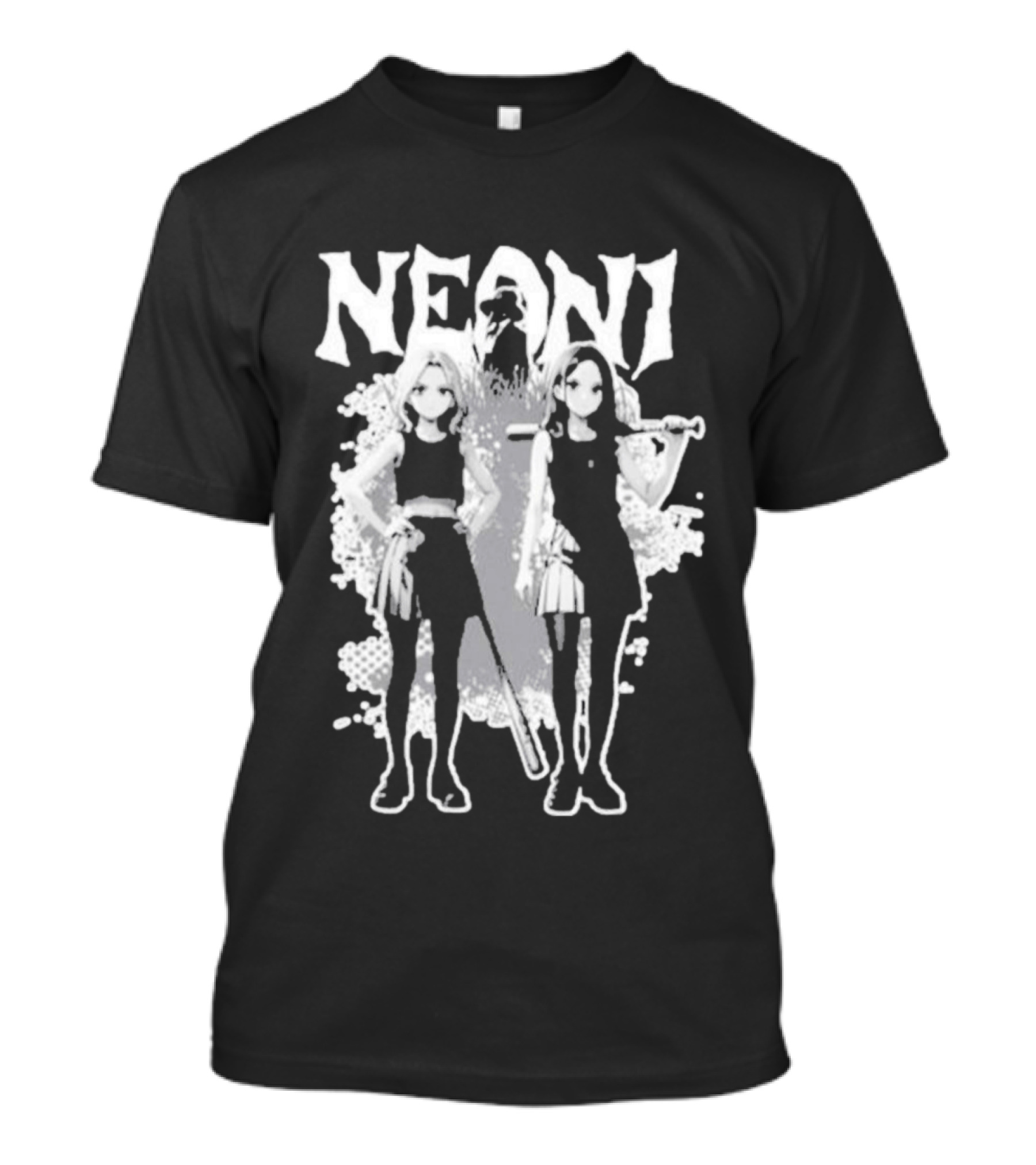 Neoni Anime Manga Girls Trio Aesthetic T-Shirt