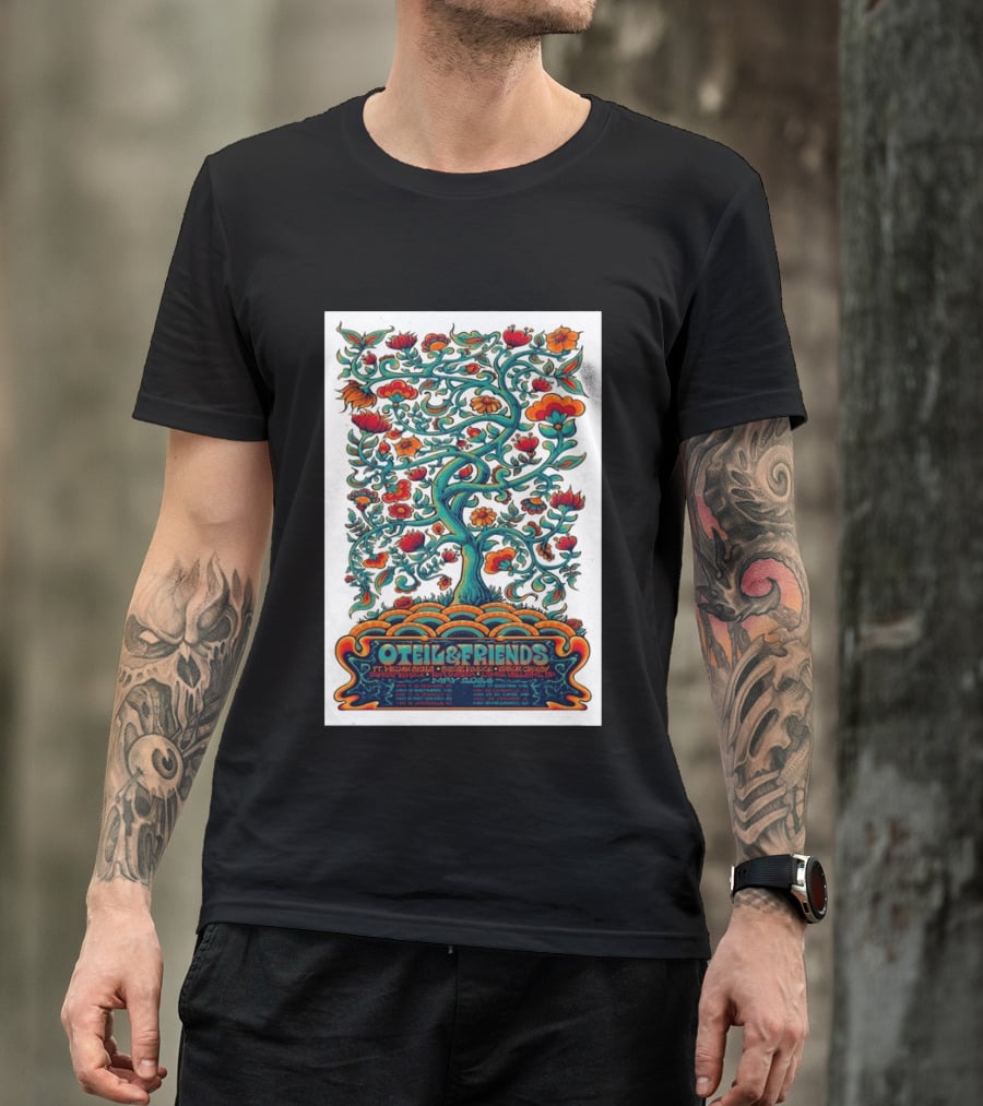 Oteil And Friends Tour May 2026 Psychedelic Tree Design Stepan Cleves Crouch T-Shirt