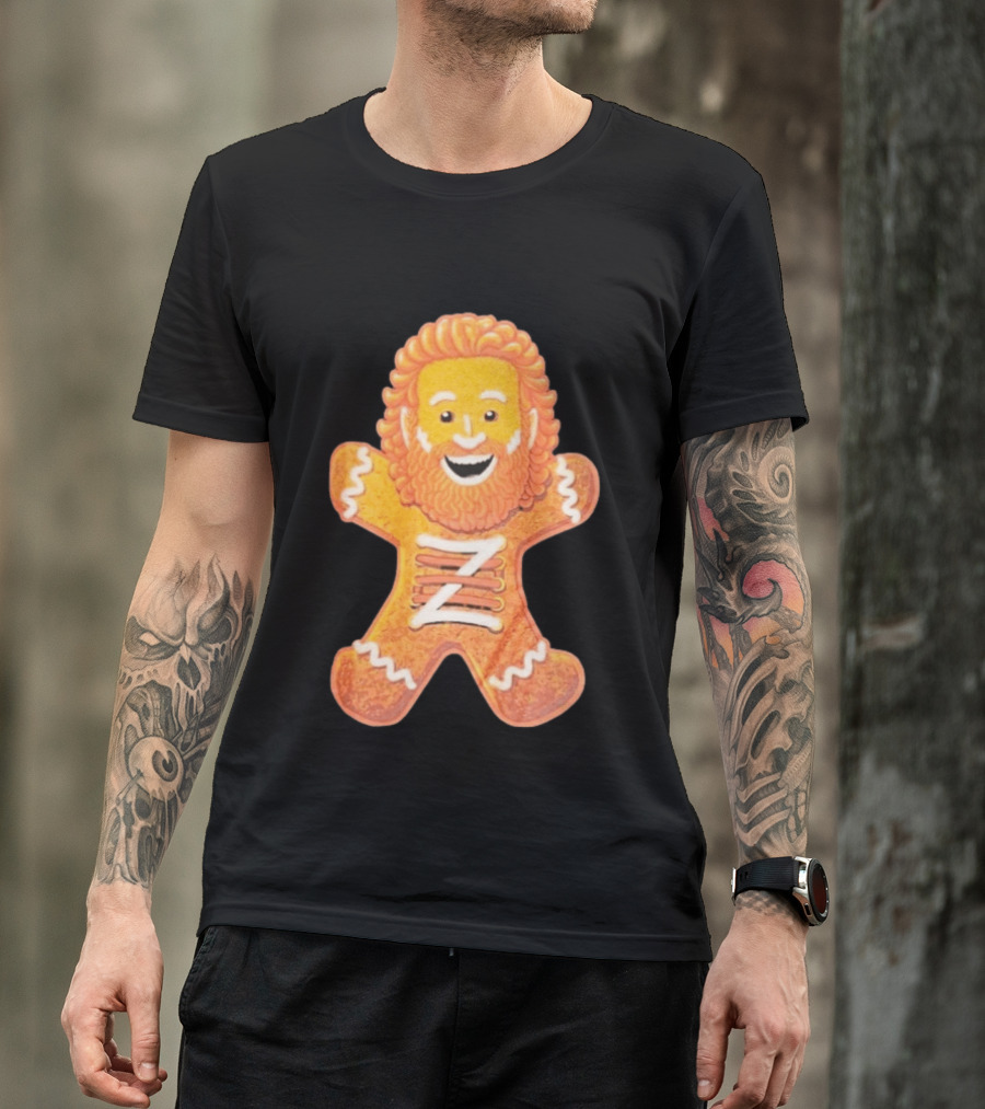 Sami Zayn Gingerbread Man WWE Christmas Holiday Cookie T-Shirt
