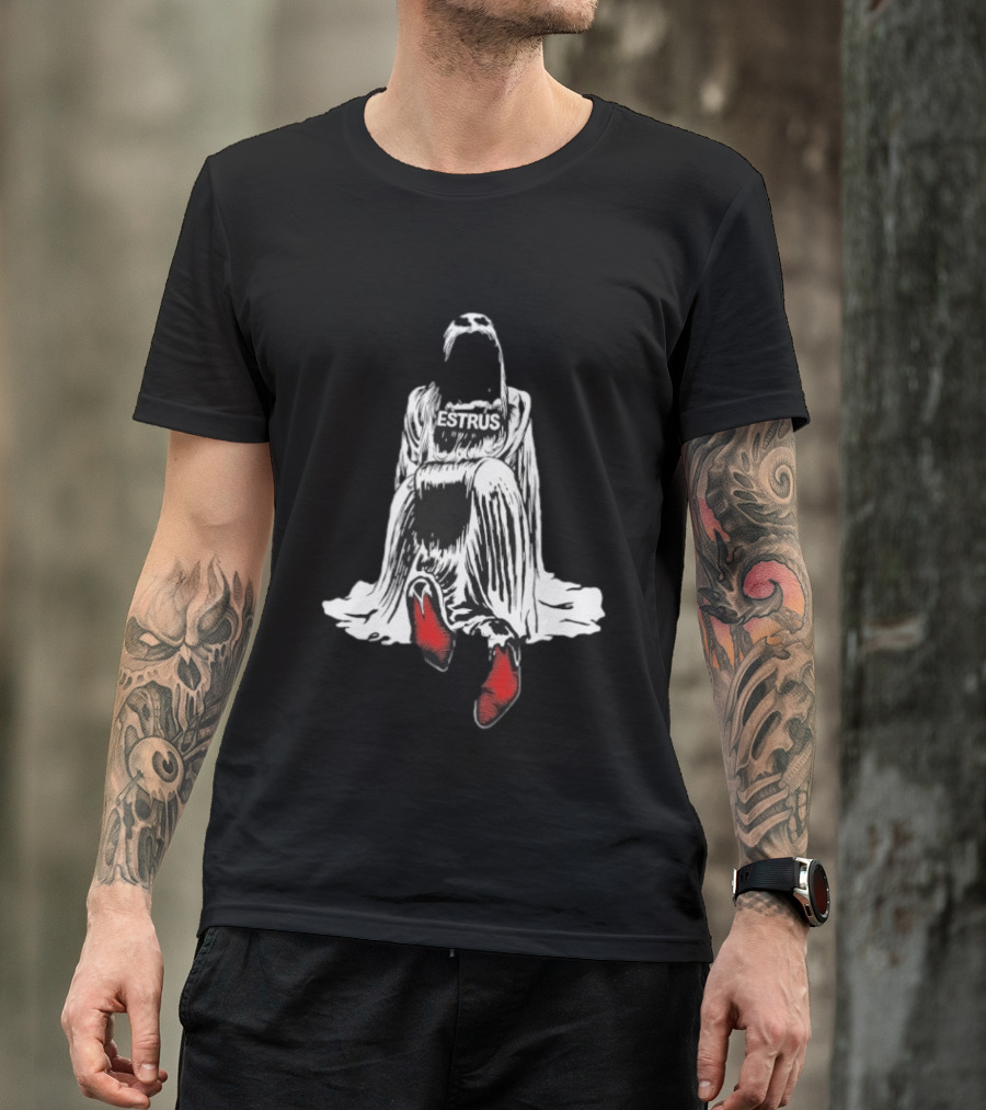 Tove Lo Estrus Red Boots Monochrome Cloaked Figure T-Shirt