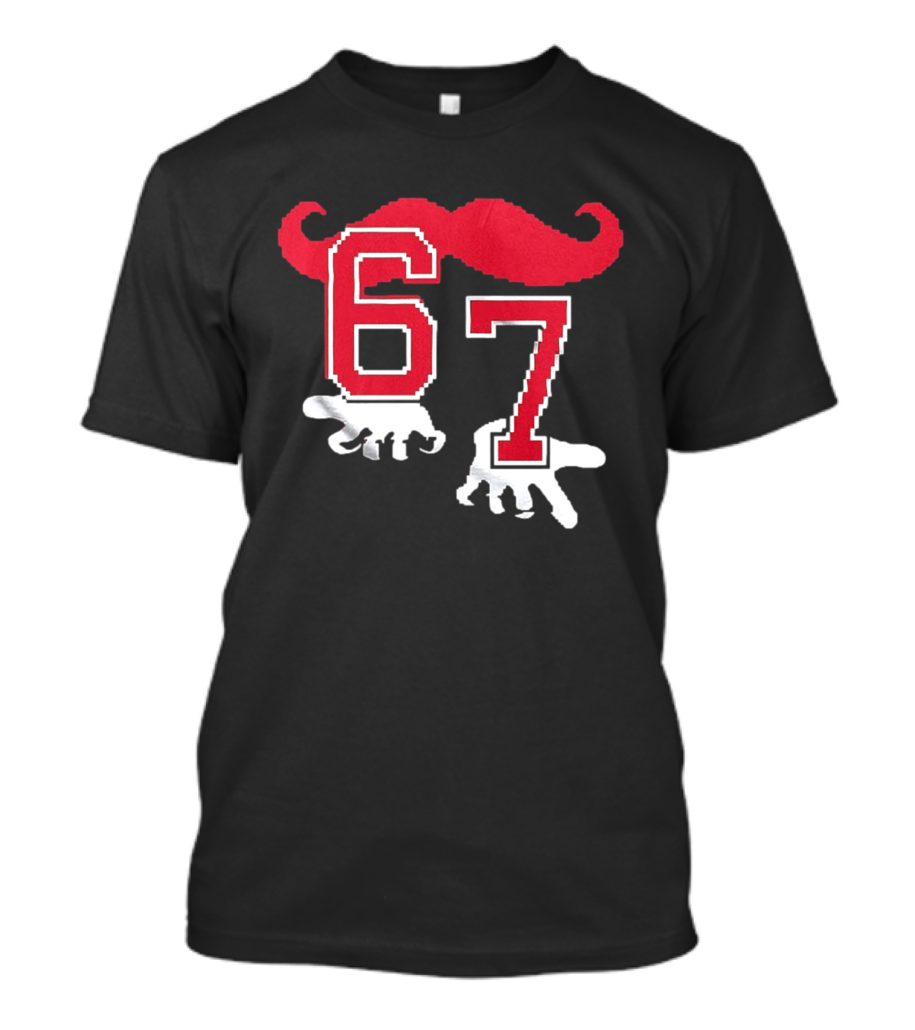 Cincinnati Reds Baseball 67 Red Mustache T-Shirt
