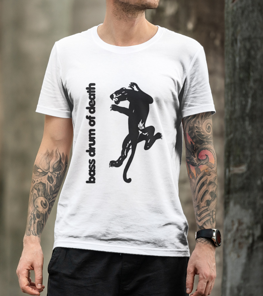 Black Panthers Bass Drum Of Death Panther Silhouette Jumping T-Shirt