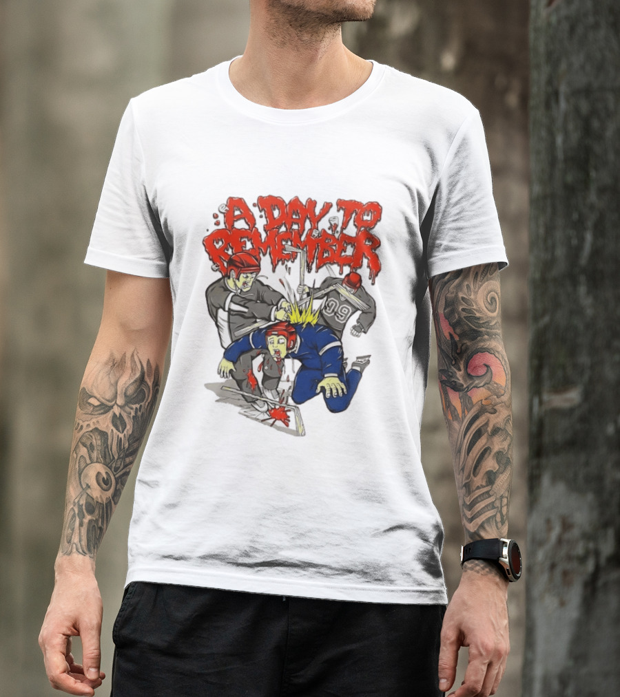 A Day To Remember Hockey Players Fighting Scene T-Shirt
