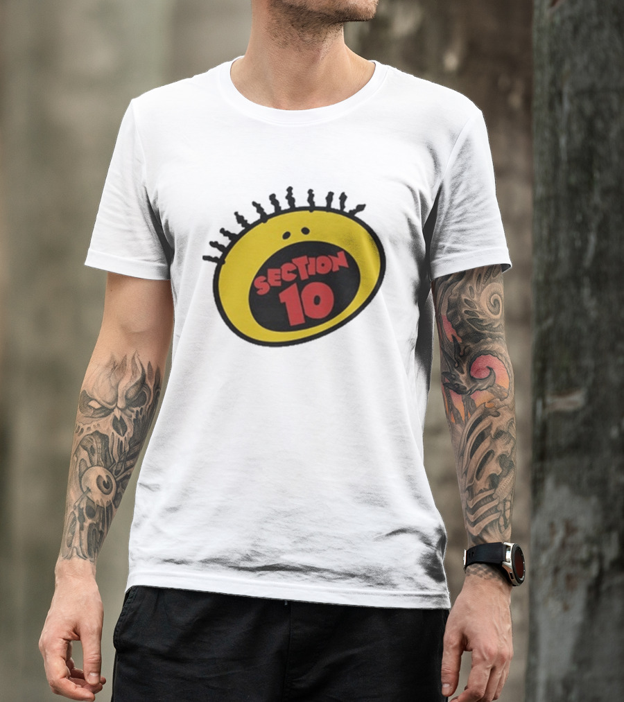 Section 10 Bold Yellow Oval Red T-Shirt