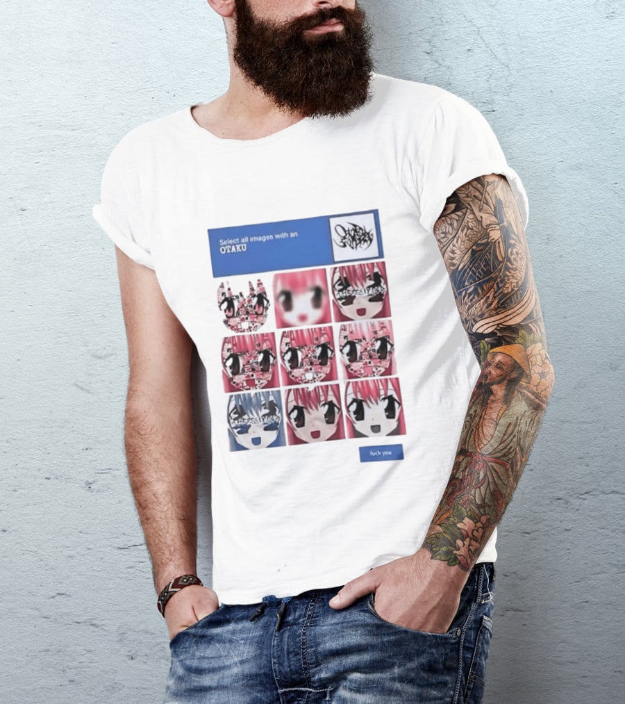 Select All Images With An Otaku Anime Aesthetic CAPTCHA Meme T-Shirt