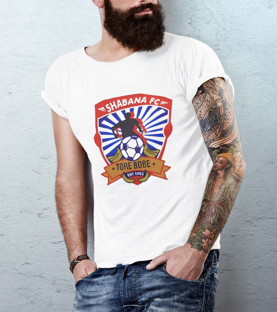 Shabana FC Tore Bobe Est 1982 Soccer Emblem With Player And Ball T-Shirt