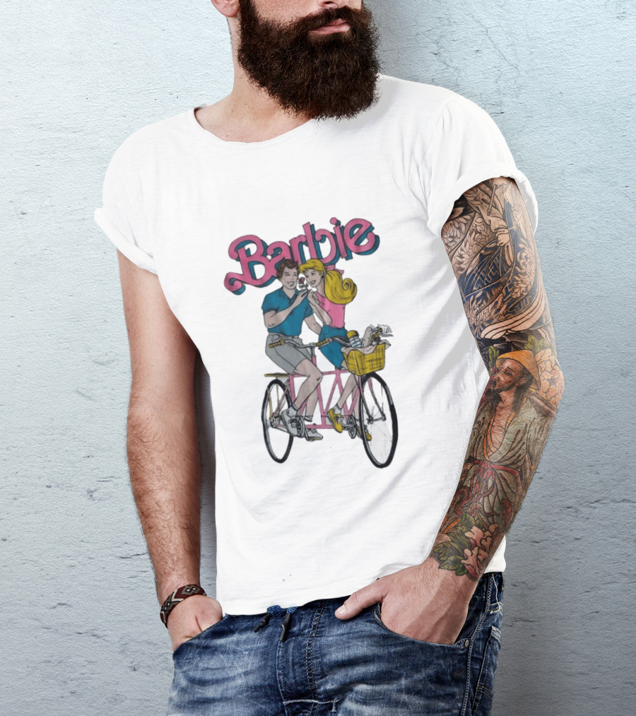 Barbie And Ken Biking Adventure With Ice Cream And Basket T-Shirt