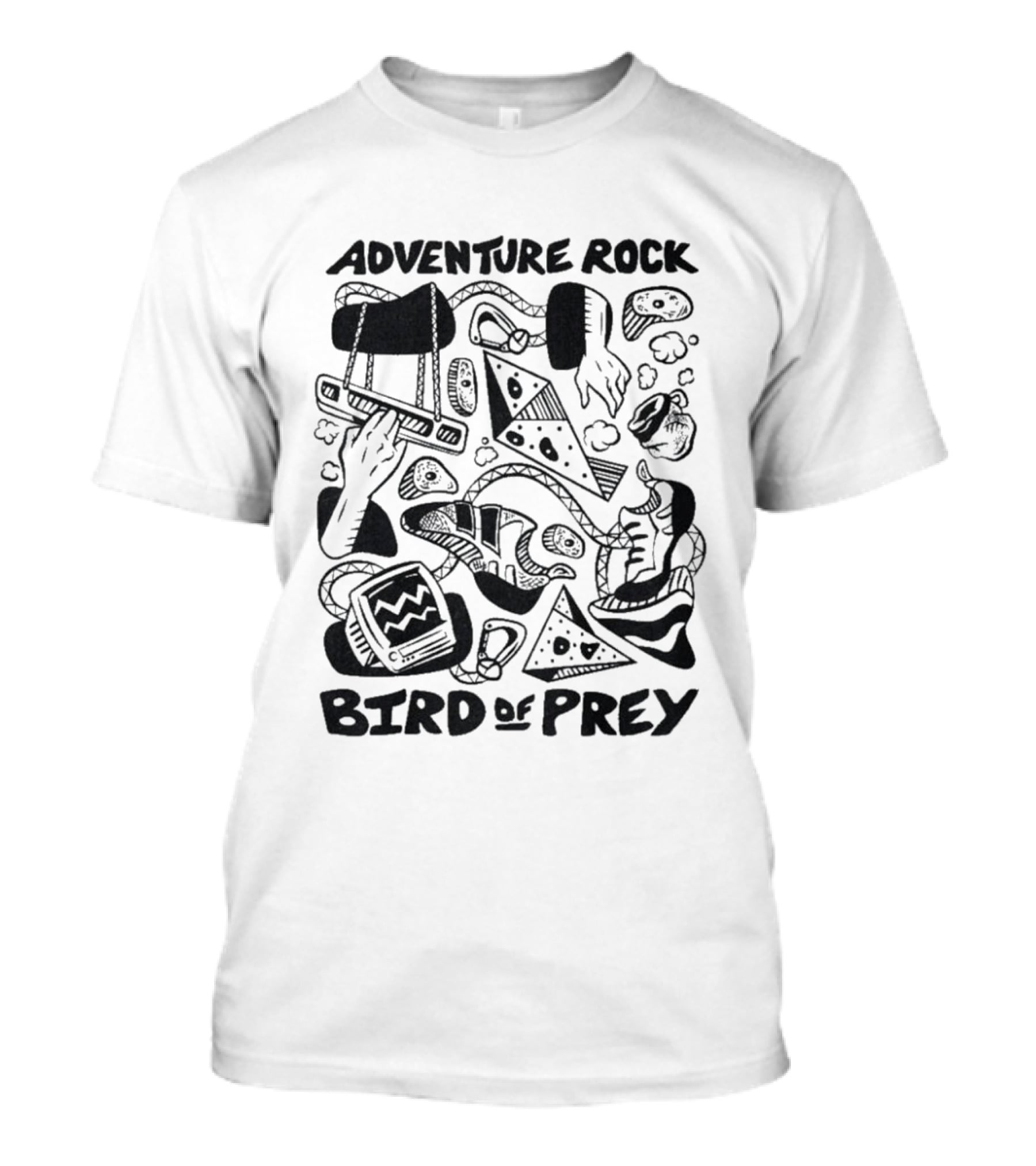 Adventure Rock Bird Of Prey Pizza Retro Adventure T-Shirt