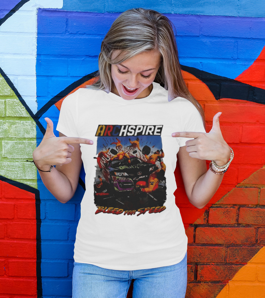 Archspire Bleed For Speed Racing Chaos With Pit Crew Action T-Shirt