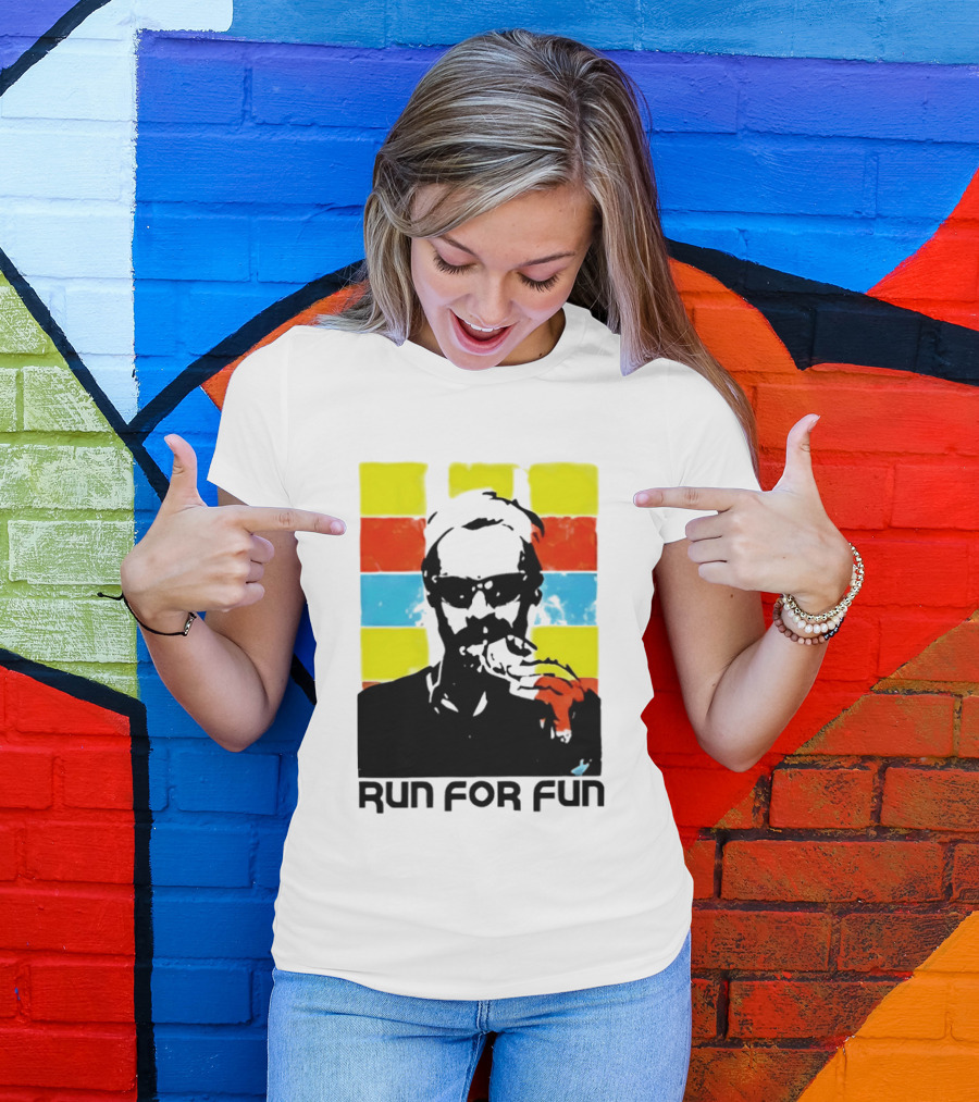 Run For Fun Retro Color Block T-Shirt