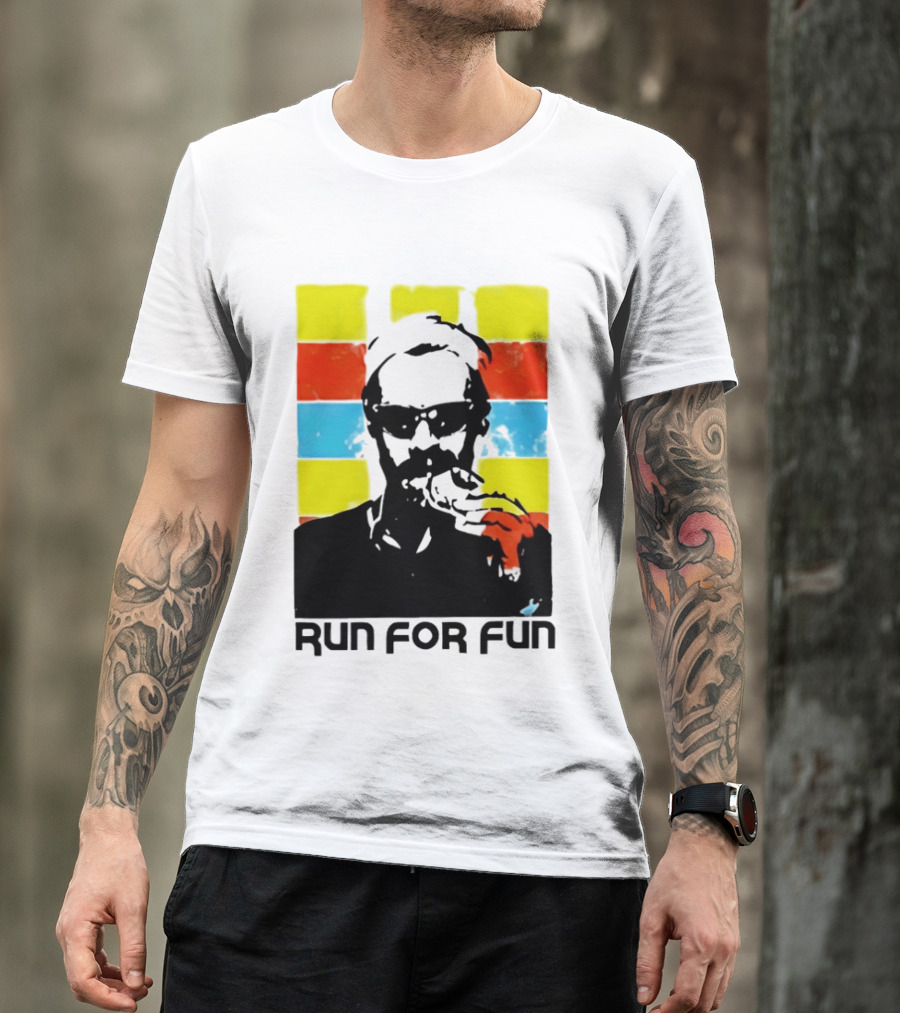 Run For Fun Retro Color Block T-Shirt