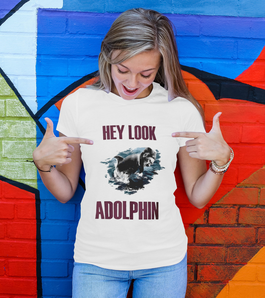 Hey Look Adolphin Clever Visual Wordplay Concept T-Shirt