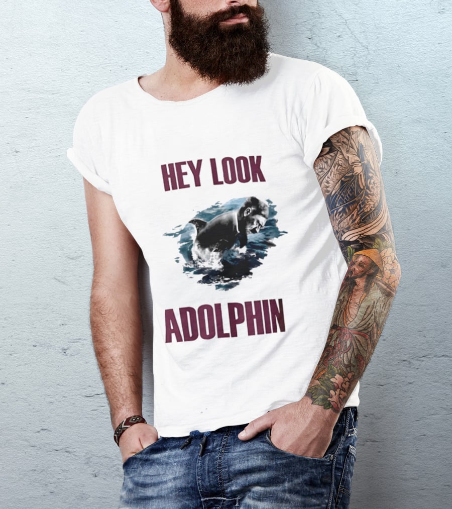 Hey Look Adolphin Clever Visual Wordplay Concept T-Shirt