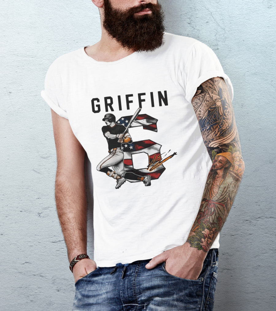 Griffin Baseball No 6 Stars And Stripes Patriotic T-Shirt