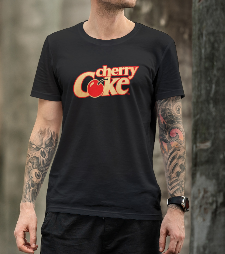 Cherry Coke Retro Logo With Red Cherry T-Shirt