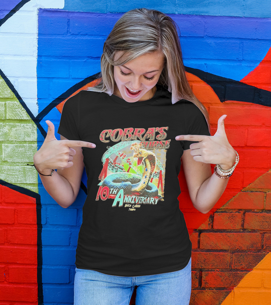 Cobra's Curse 10th Anniversary Busch Gardens Tampa Roller Celebration T-Shirt