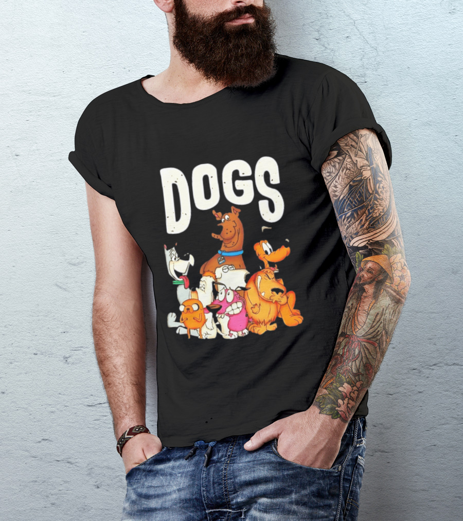 DOGS Astro Scooby Doo Jake Droopy Brian Griffin Courage Pluto Muttley T-Shirt