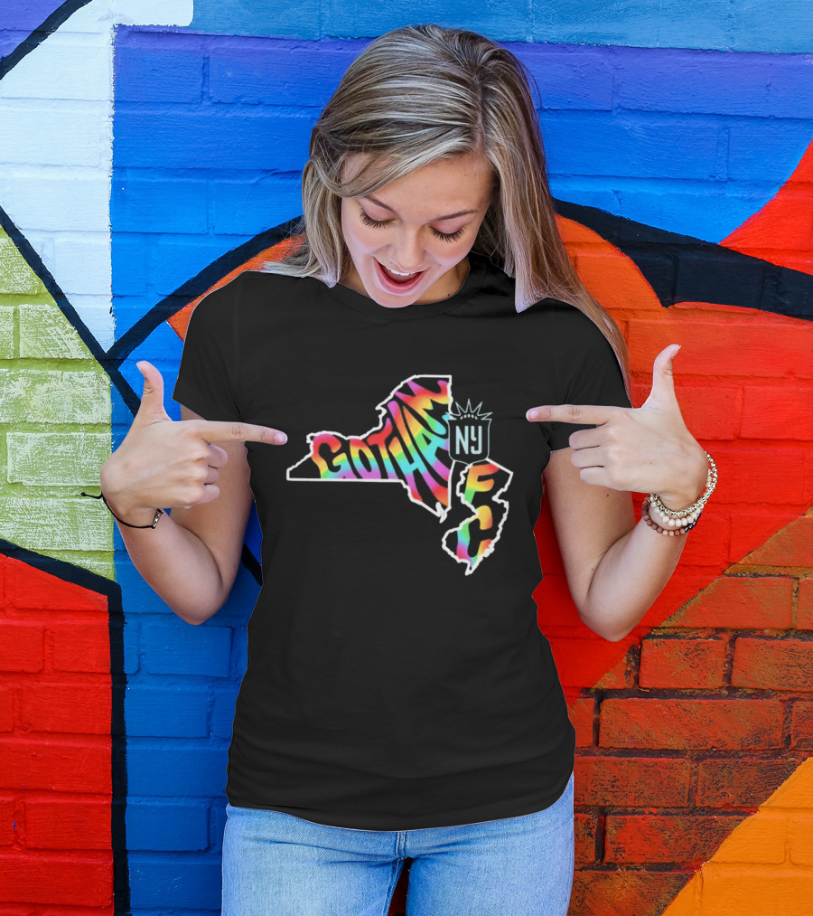 Gotham FC Pride Groovy New York New Jersey T-Shirt