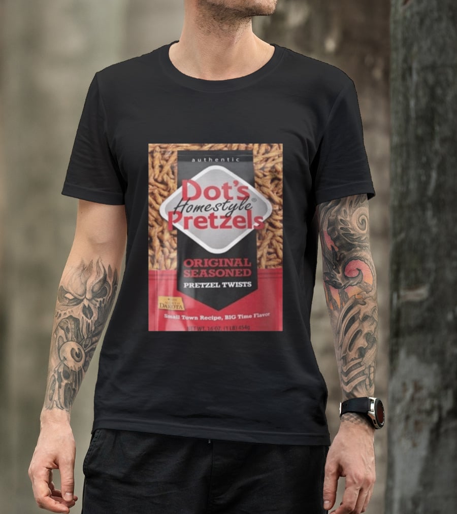 Dot's Homestyle Pretzels Original Seasoned Snack Twist Authentic North Dakota Flavor T-Shirt