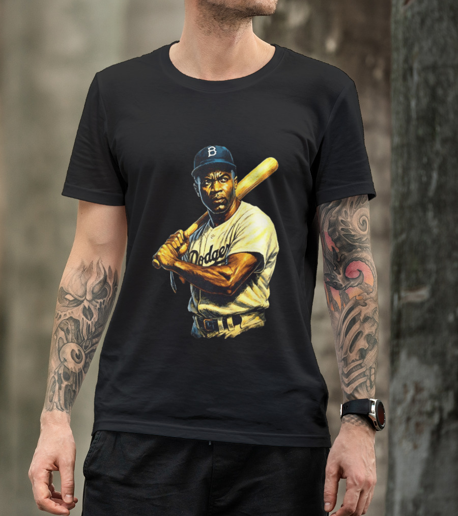 Jackie Robinson Brooklyn Dodgers Baseball Legend T-Shirt