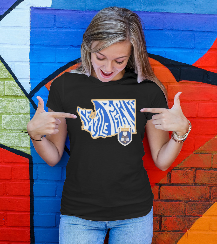 Seattle Reign FC Groovy Team State Seattle Reign FC Crest T-Shirt