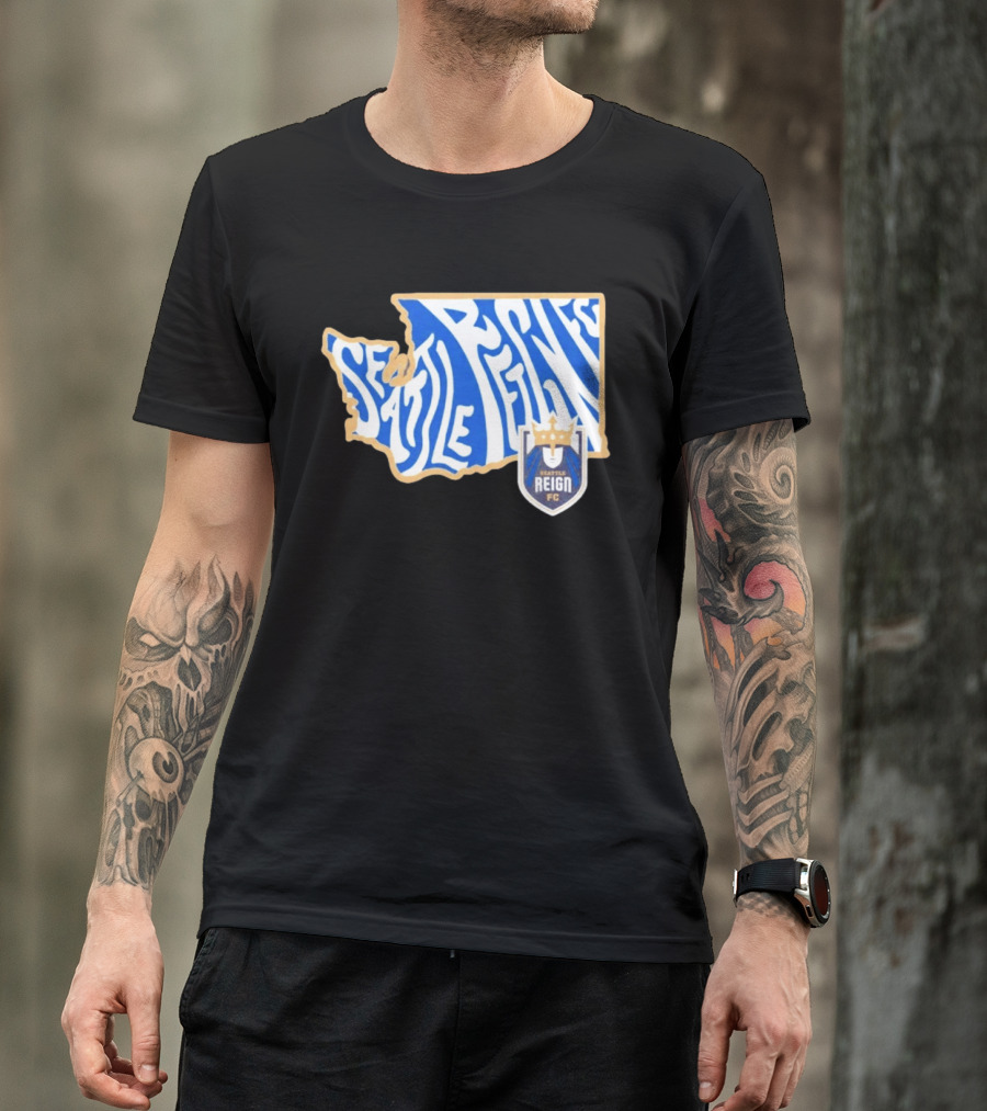 Seattle Reign FC Groovy Team State Seattle Reign FC Crest T-Shirt