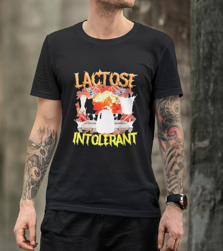 Lactose Intolerant Explosive Milk Jug Meme T-Shirt