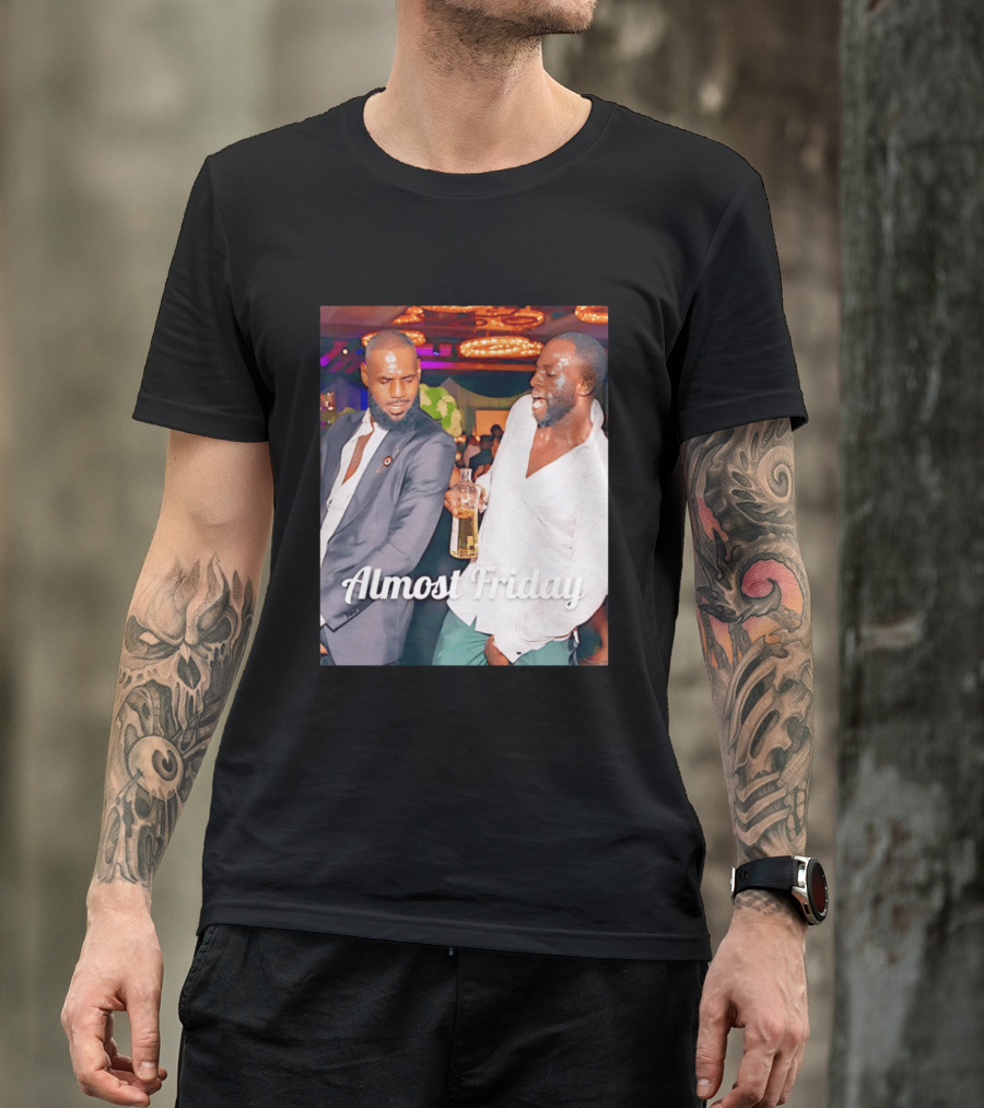 LeBron James Draymond Green Almost Friday Club Scene T-Shirt
