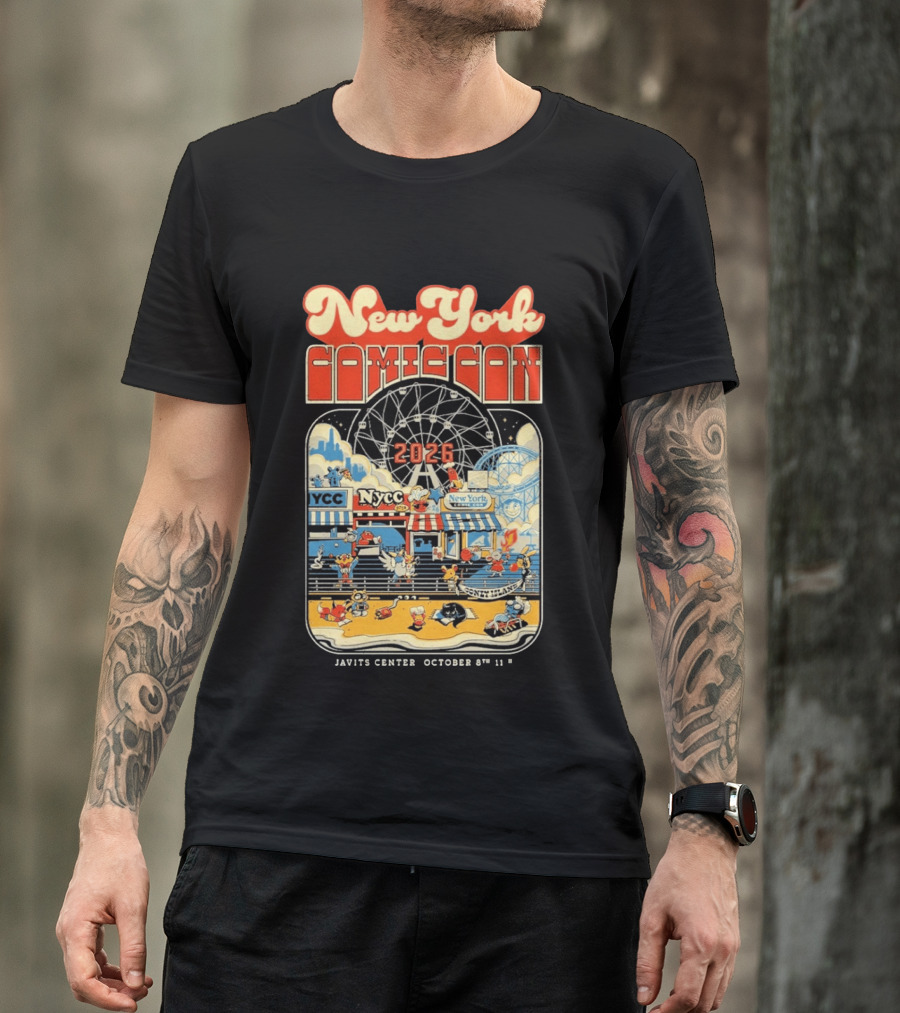 New York Comic Con 2026 Coney Island Javits Center October 8 To 11 T-Shirt