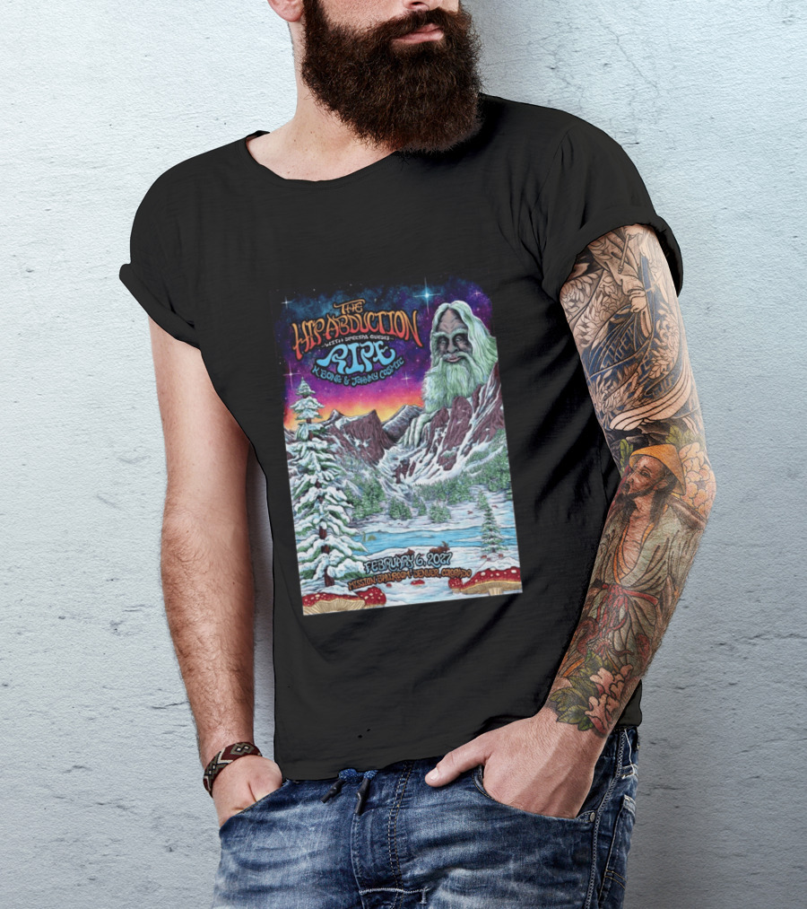 The Hipabduction February 6 2027 Mission Ballroom Denver CO Pipe K Bong Johnny Cosmic T-Shirt