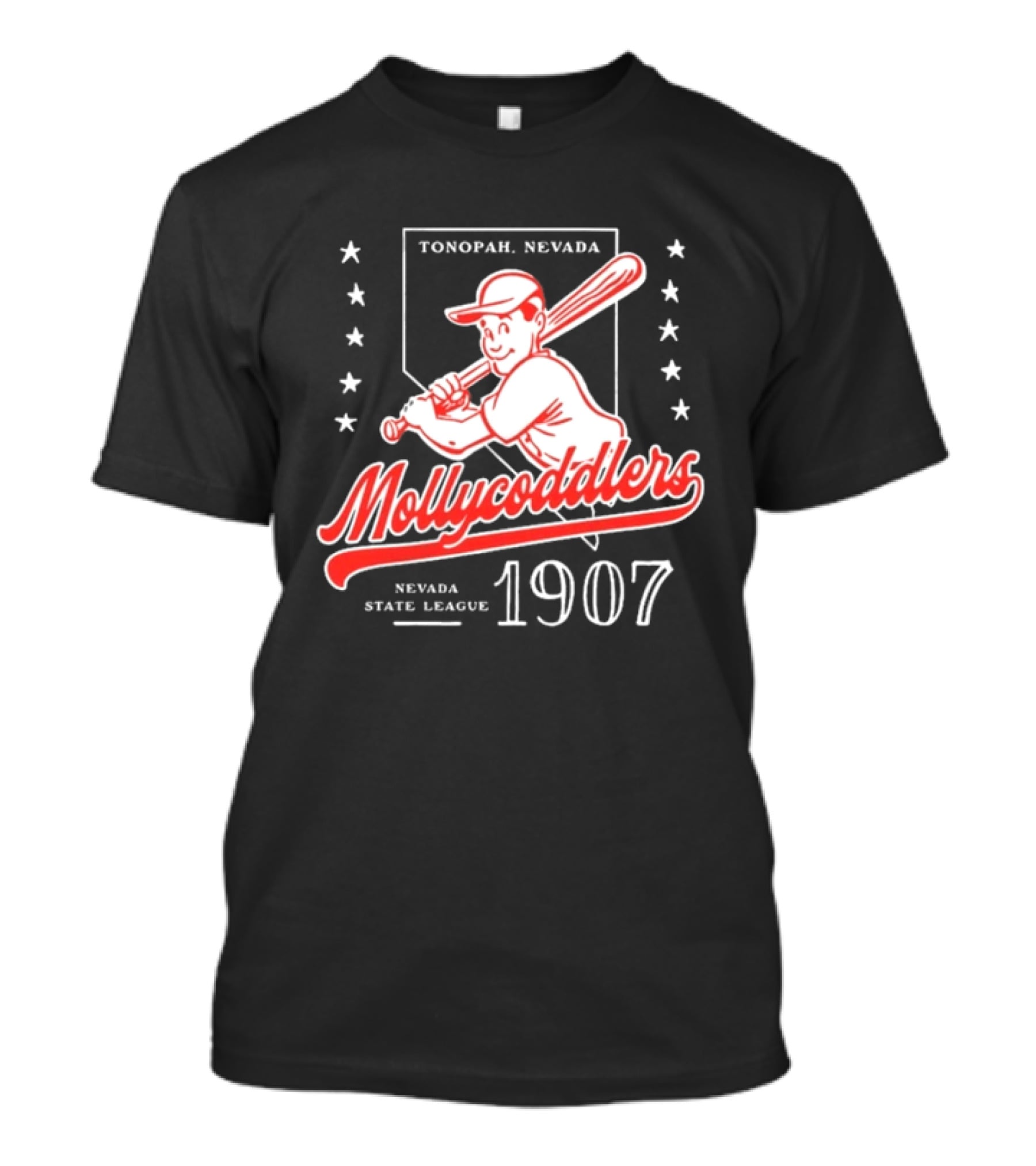 Tonopah Nevada Mollycoddlers Nevada State League 1907 Baseball T-Shirt