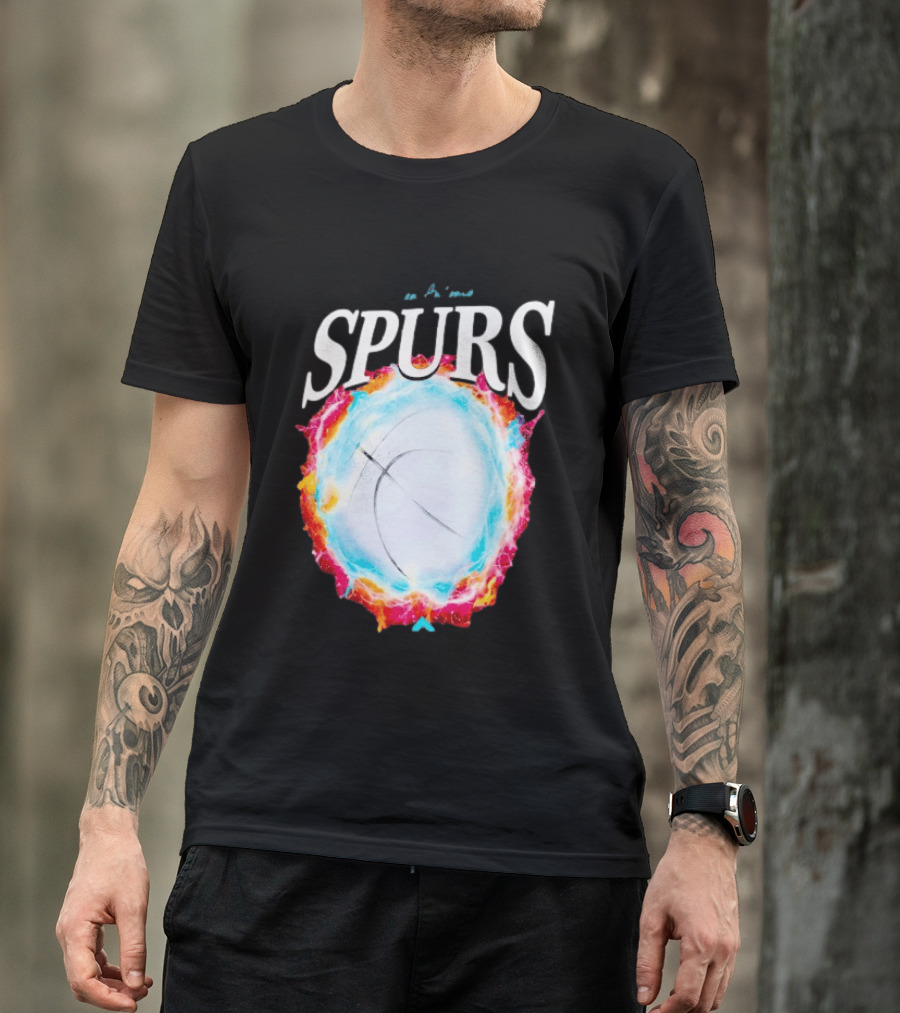 San Antonio Spurs Basketball Cosmic Energy Burst 2026 T-Shirt