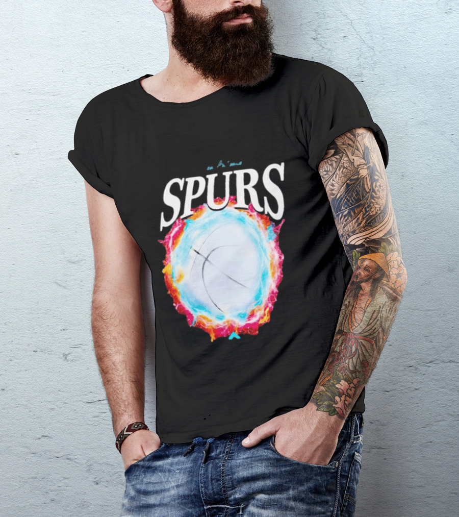 San Antonio Spurs Basketball Cosmic Energy Burst 2026 T-Shirt