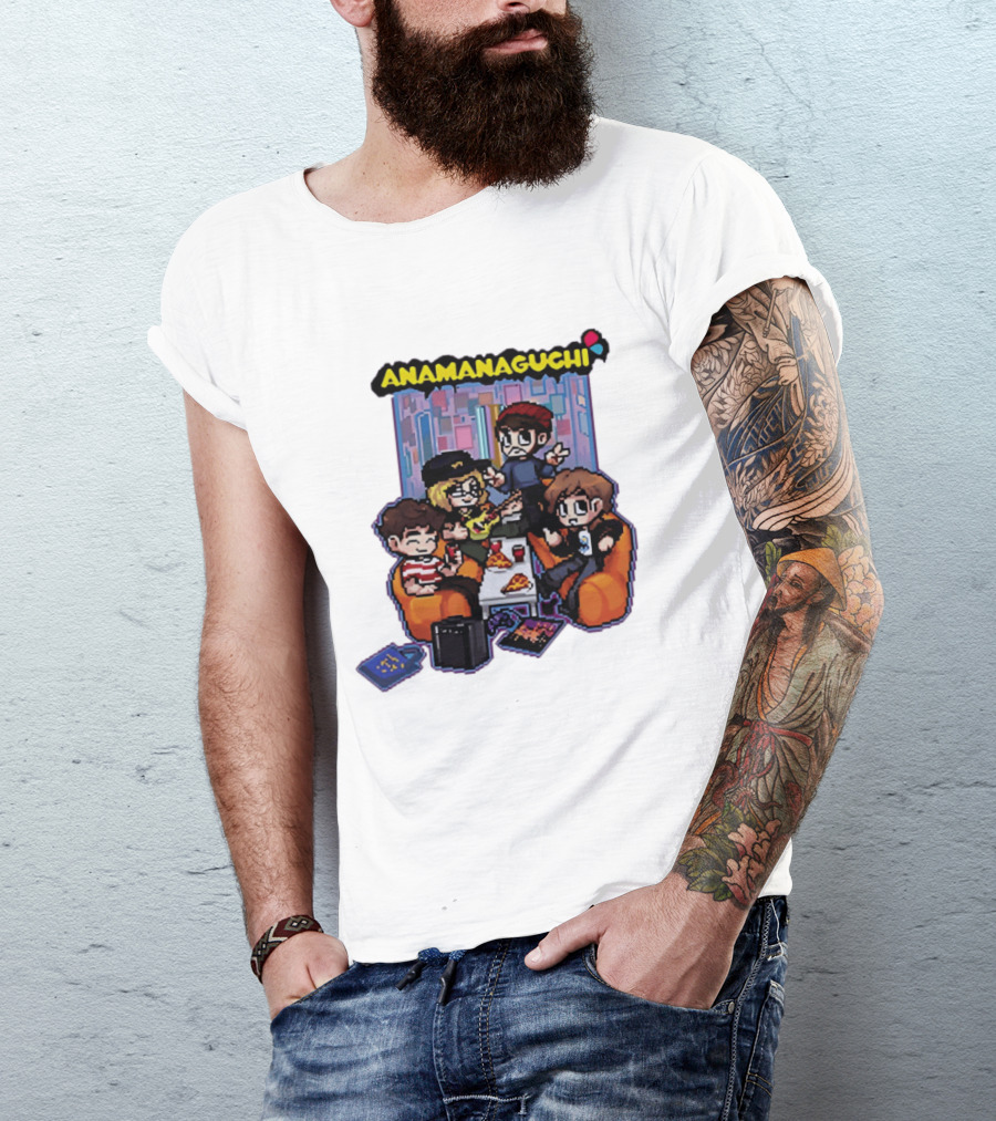 Anamanaguchi Scott Pilgrim Vs The World The Game Retro Pixel Art Scene T-Shirt