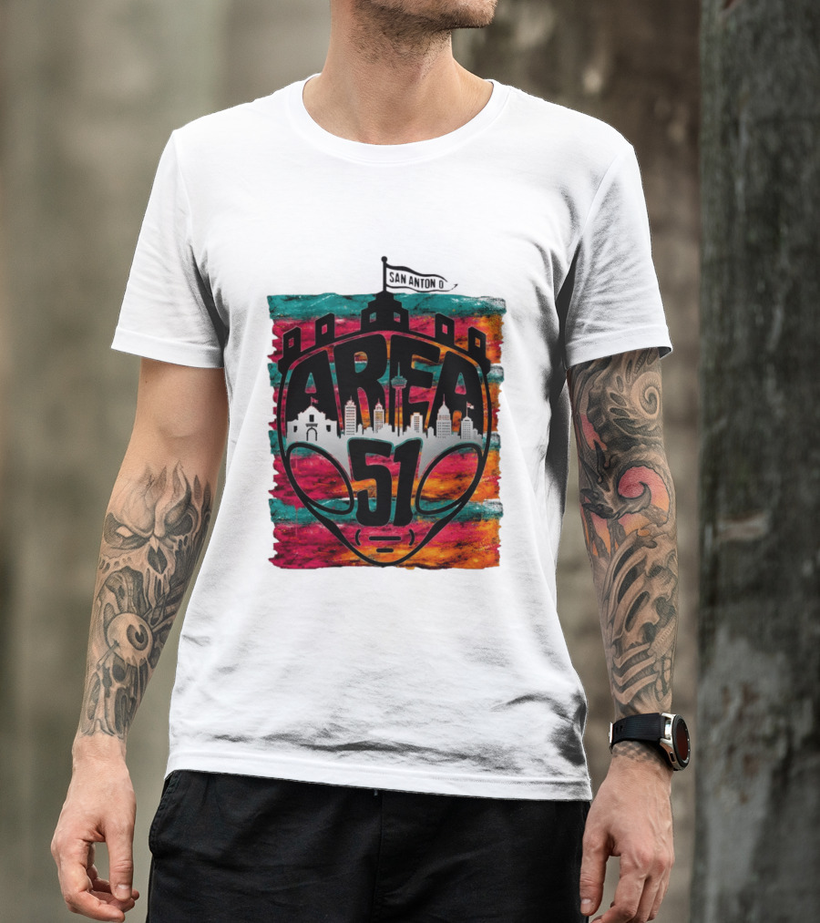 Area 51 San Antonio Spurs NBA Fiesta Skyline 2026 Victor Wembanyama T-Shirt