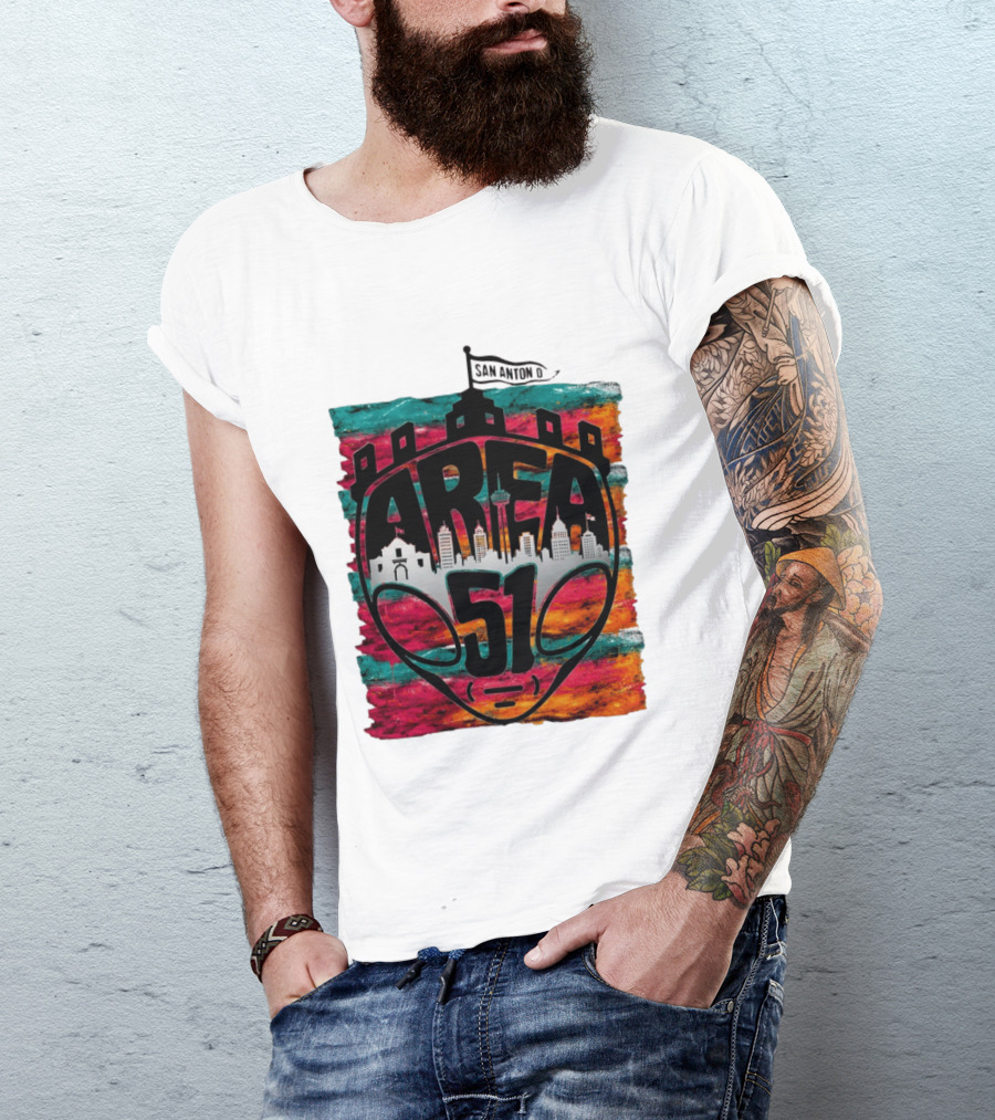 Area 51 San Antonio Spurs NBA Fiesta Skyline 2026 Victor Wembanyama T-Shirt