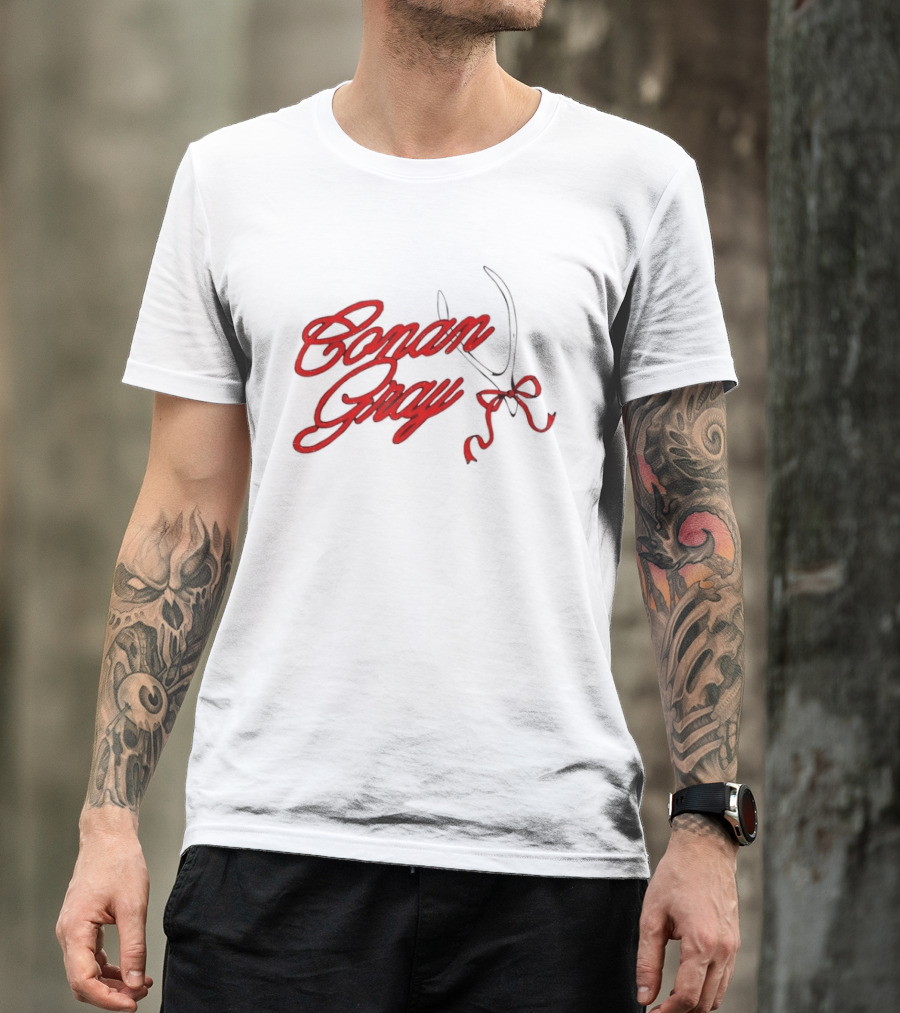 Conan Gray Red Script With Bow T-Shirt