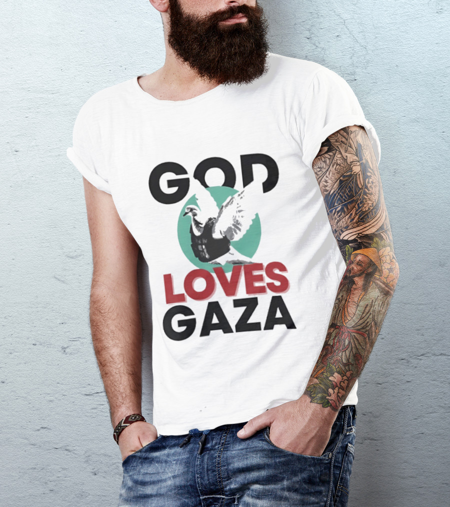 GOD LOVES GAZA Bird T-Shirt