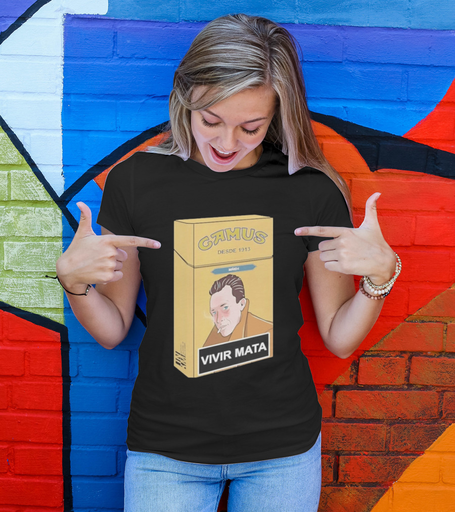 Camus Desde 1913 Vivir Mata Cigarette Box T-Shirt