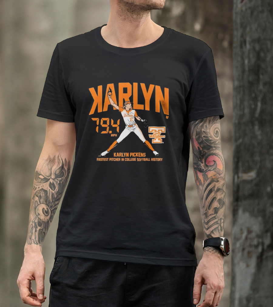 Karlyn Pickens 79.4 MPH Lady Volunteers Fastest Pitcher College Softball History T-Shirt